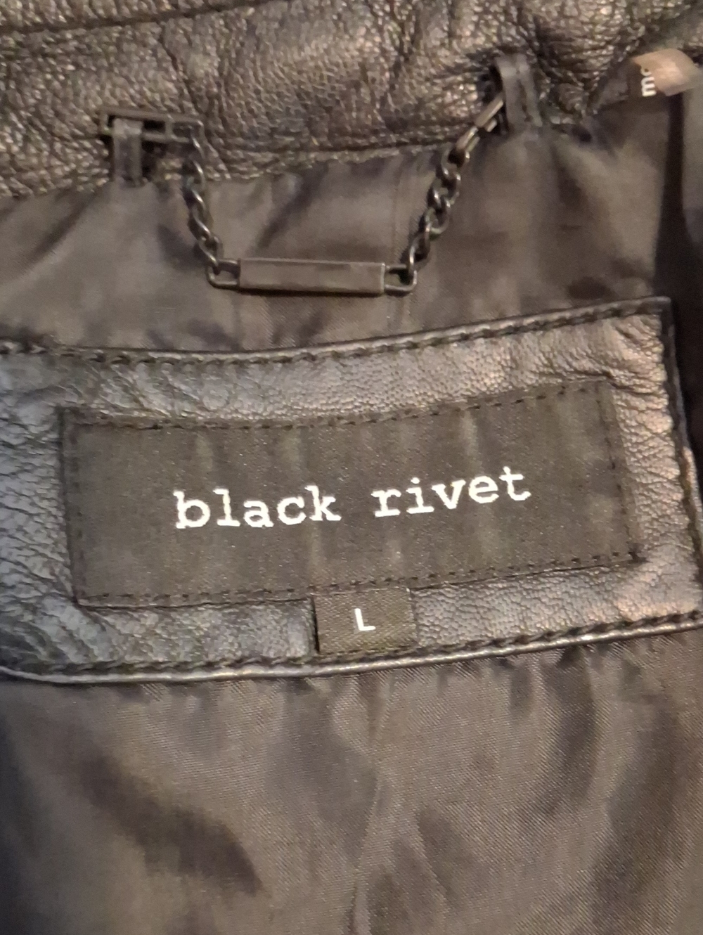 Black Rivet Women's Black Genuine Leather Moto Jacket. Sporty and Sleek. Y2k L - Picture 6 of 15